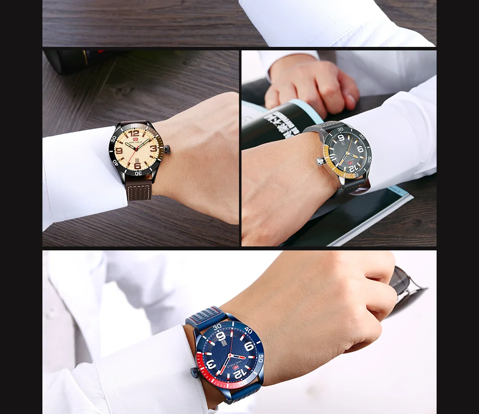 MINI FOCUS MF0155G Men’s Sport Quartz Watch | Waterproof Calendar Watch with Leather Strap – OEM Factory Supply
