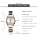 Elegant Rose Gold Women's Quartz Watch with Stainless