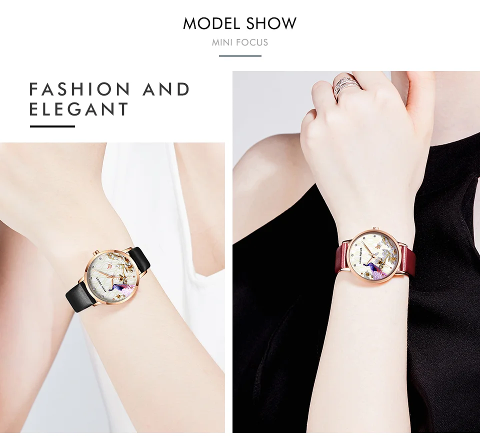 Elegant Leather Quartz Watch for Women – Premium Business Style by MINI FOCUS