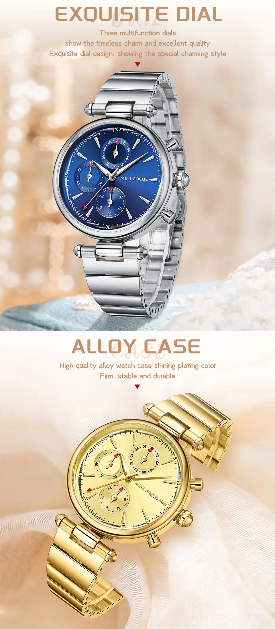 Affordable Fashion Quartz Watch for Women | Mini Focus Waterproof Stainless Steel Female Wristwatch Wholesale