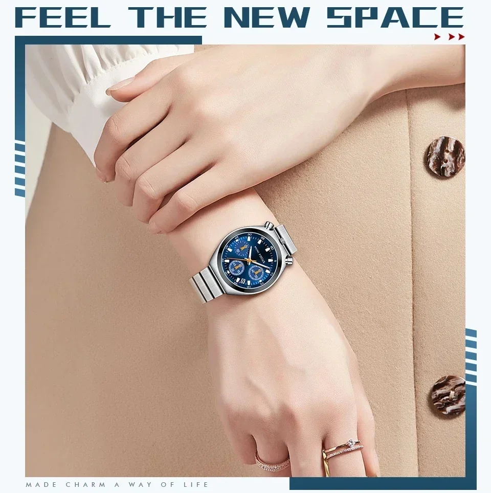 Mini Focus Fashion Wristwatch for Wholesale Elegant Women's Waterproof Quartz Watch with Stainless Steel Strap