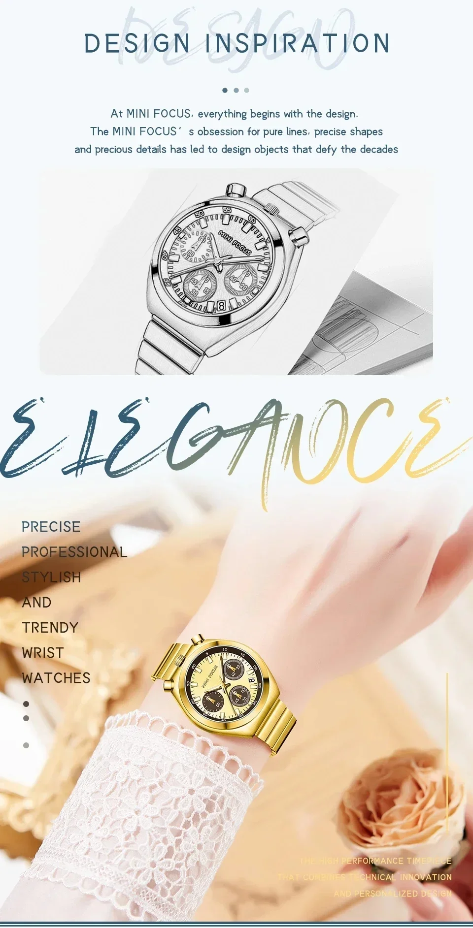 Mini Focus Fashion Wristwatch for Wholesale Elegant Women's Waterproof Quartz Watch with Stainless Steel Strap