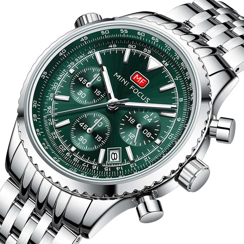 Top Sale Men’s Stainless Steel Quartz Chronograph Watch