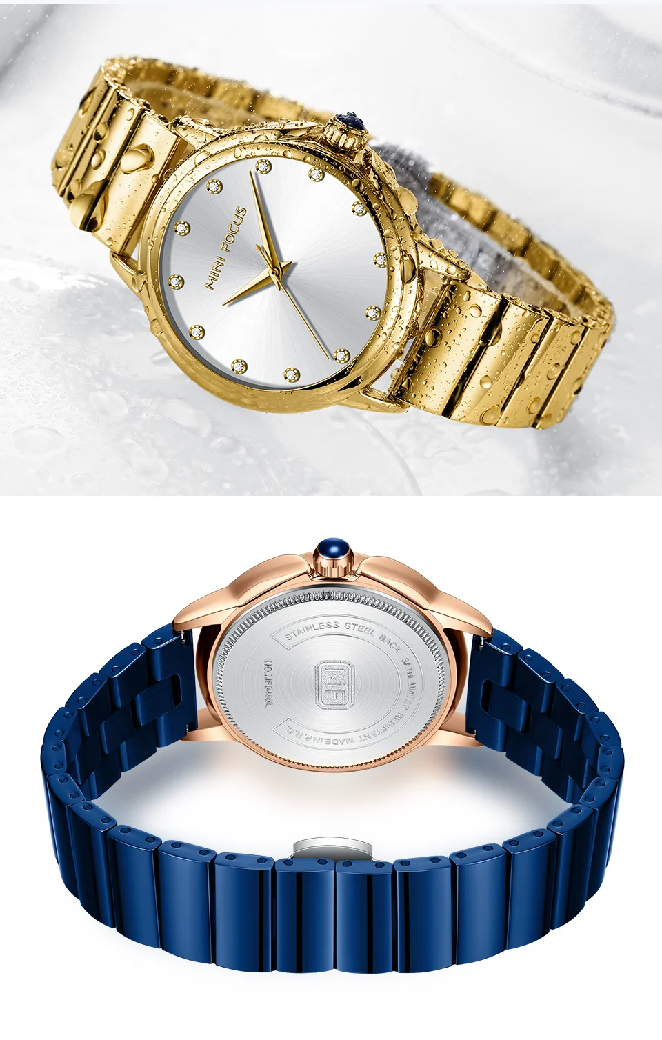 Mini Focus Luxury Diamond Women's Watch Waterproof Wristwatch for Wholesale