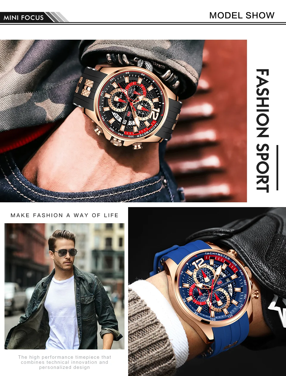 Mini Focus Men's Quartz Sport Watch | Luxury Silicone Strap Wristwatch for Wholesale