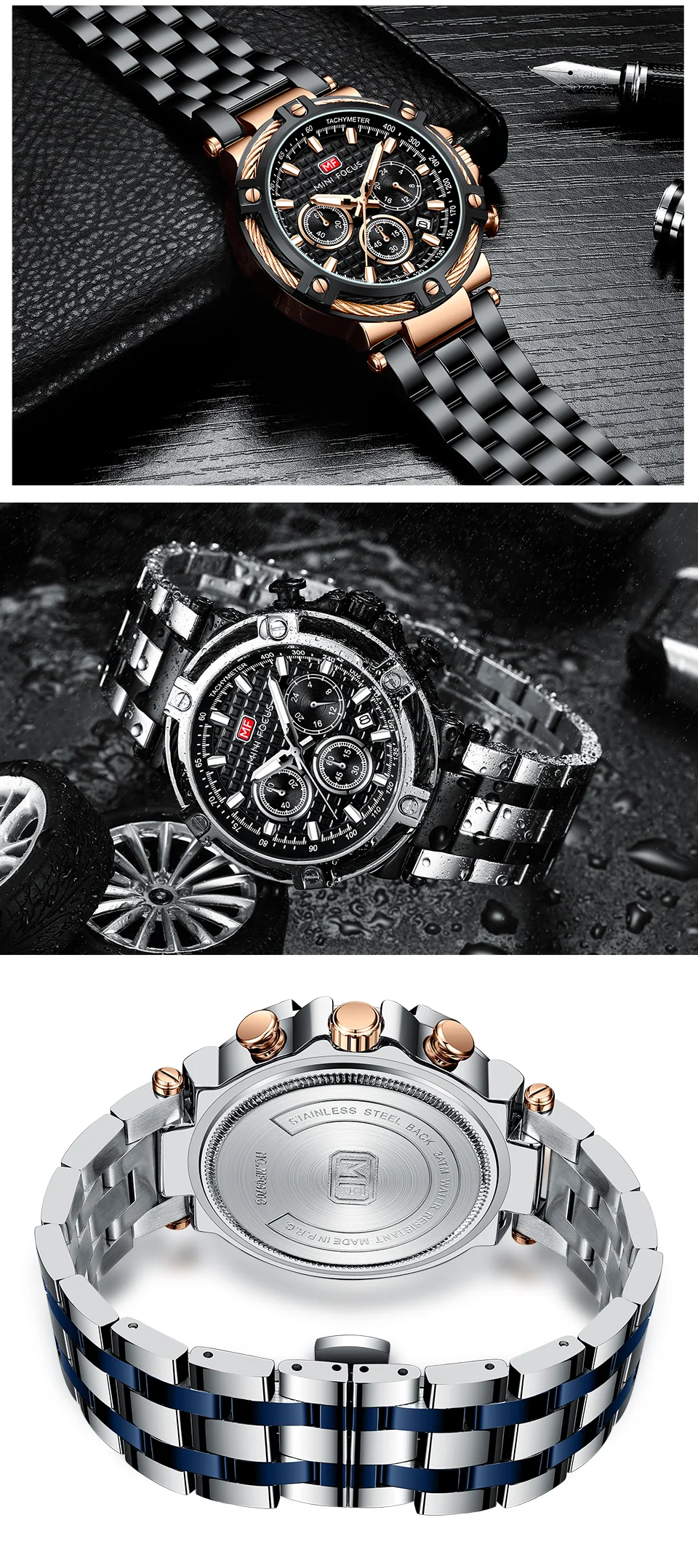 New Arrival Chronograph Quartz Men's Watch MINI FOCUS Luxury Design for Wholesale