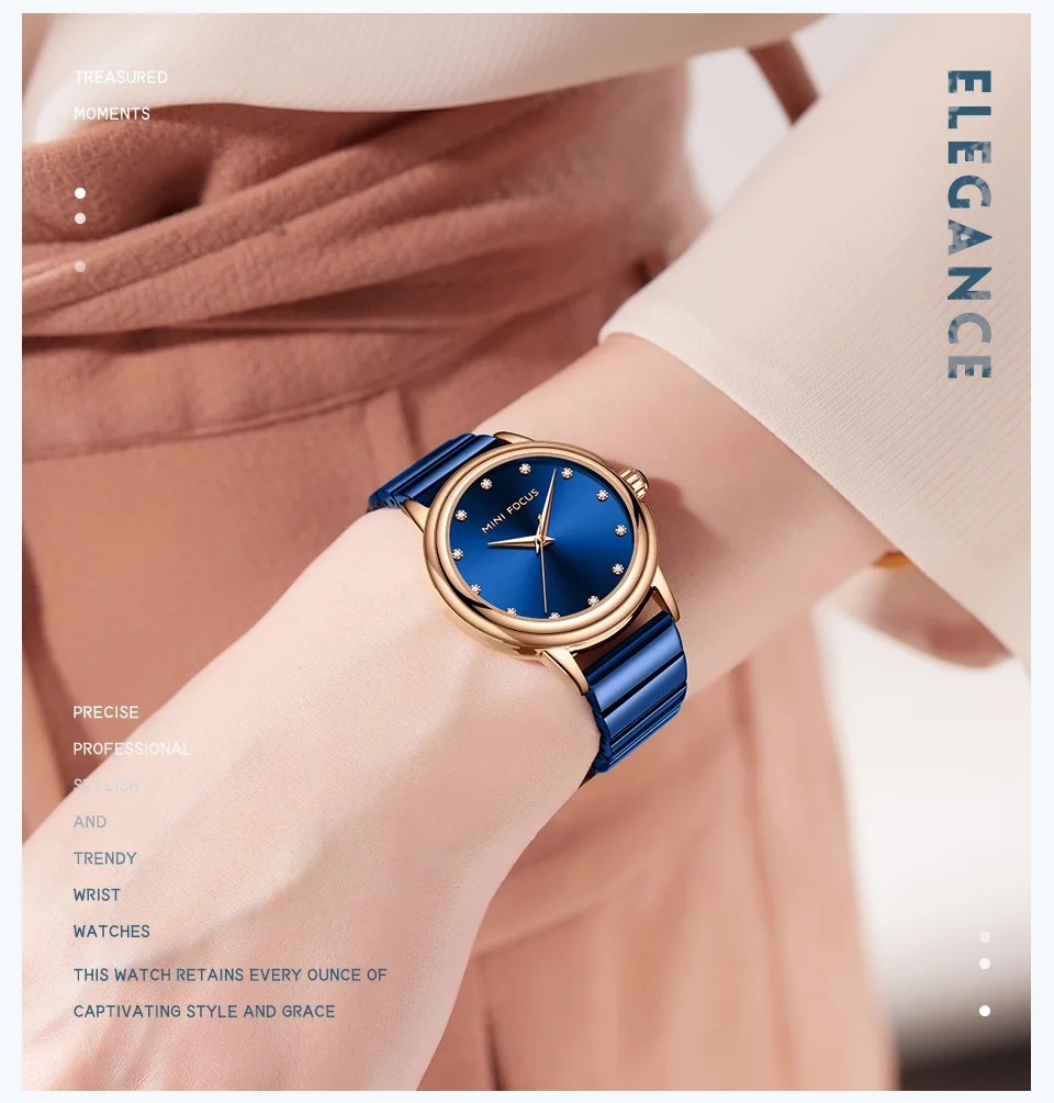 Mini Focus Luxury Diamond Women's Watch Waterproof Wristwatch for Wholesale