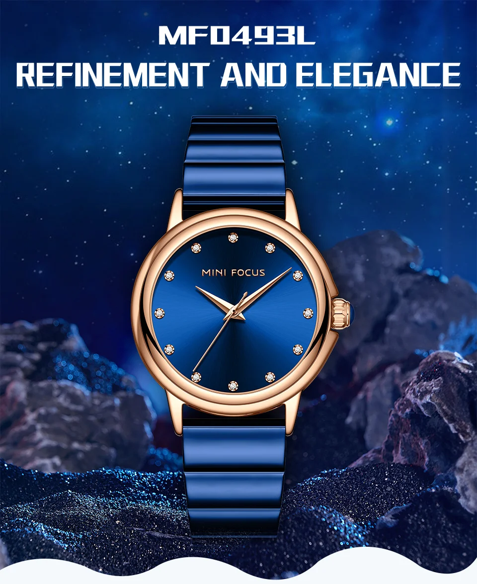 Mini Focus Luxury Diamond Women's Watch Waterproof Wristwatch for Wholesale