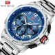 Mini Focus Waterproof Stainless Steel Strap Chronograph