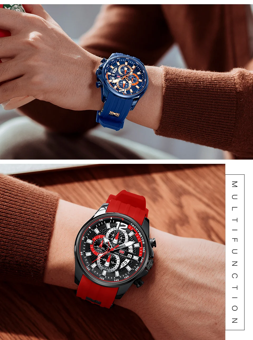Mini Focus Men's Quartz Sport Watch | Luxury Silicone Strap Wristwatch for Wholesale