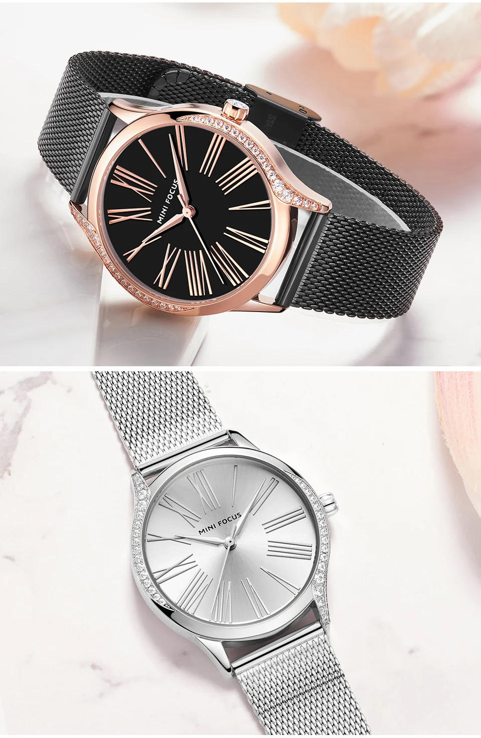 Mini Focus Luxury Women’s Quartz Watch | Factory Direct Sale Waterproof Leather Strap Wristwatch