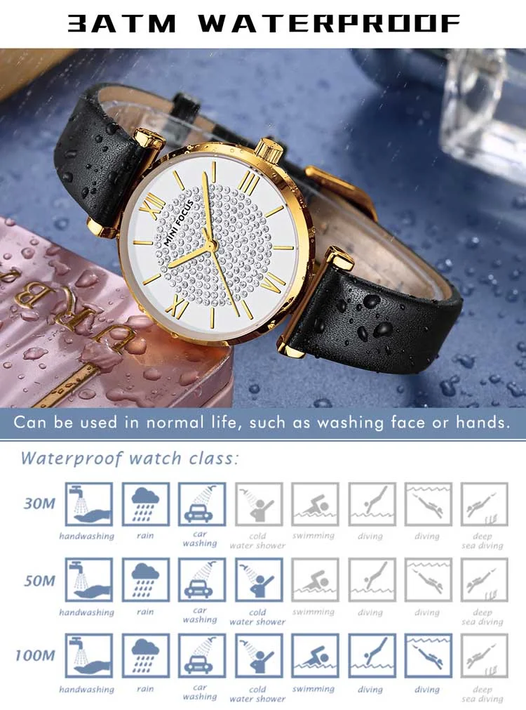 Wholesale Girls Quartz Watch with Starry Dial – Stainless Steel Luminous Watch by MINI FOCUS