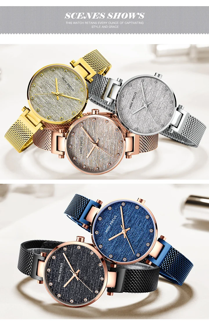 Timeless Elegance in Every Detail &ndash; MINI FOCUS Women's Mesh Stainless Steel Quartz Watch