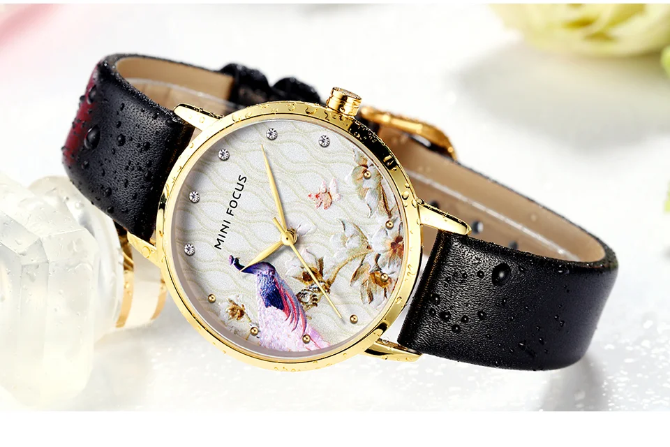 Elegant Leather Quartz Watch for Women – Premium Business Style by MINI FOCUS