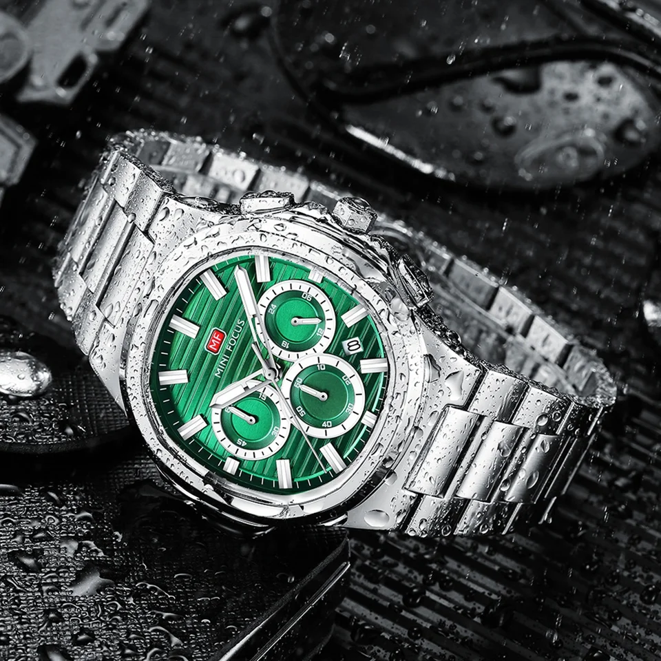 MINI FOCUS 0610G Men's Stainless Steel Waterproof Business Quartz Watch Top Quality, Elegant Design