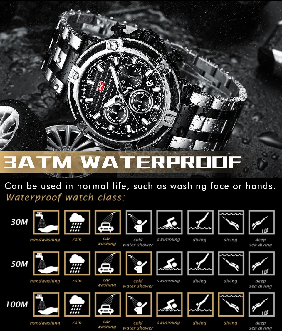 New Arrival Chronograph Quartz Men's Watch MINI FOCUS Luxury Design for Wholesale