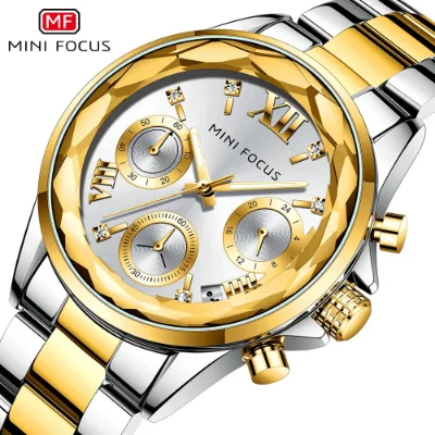 High-End Ladies Chronograph Watch – MINI FOCUS Stainless
