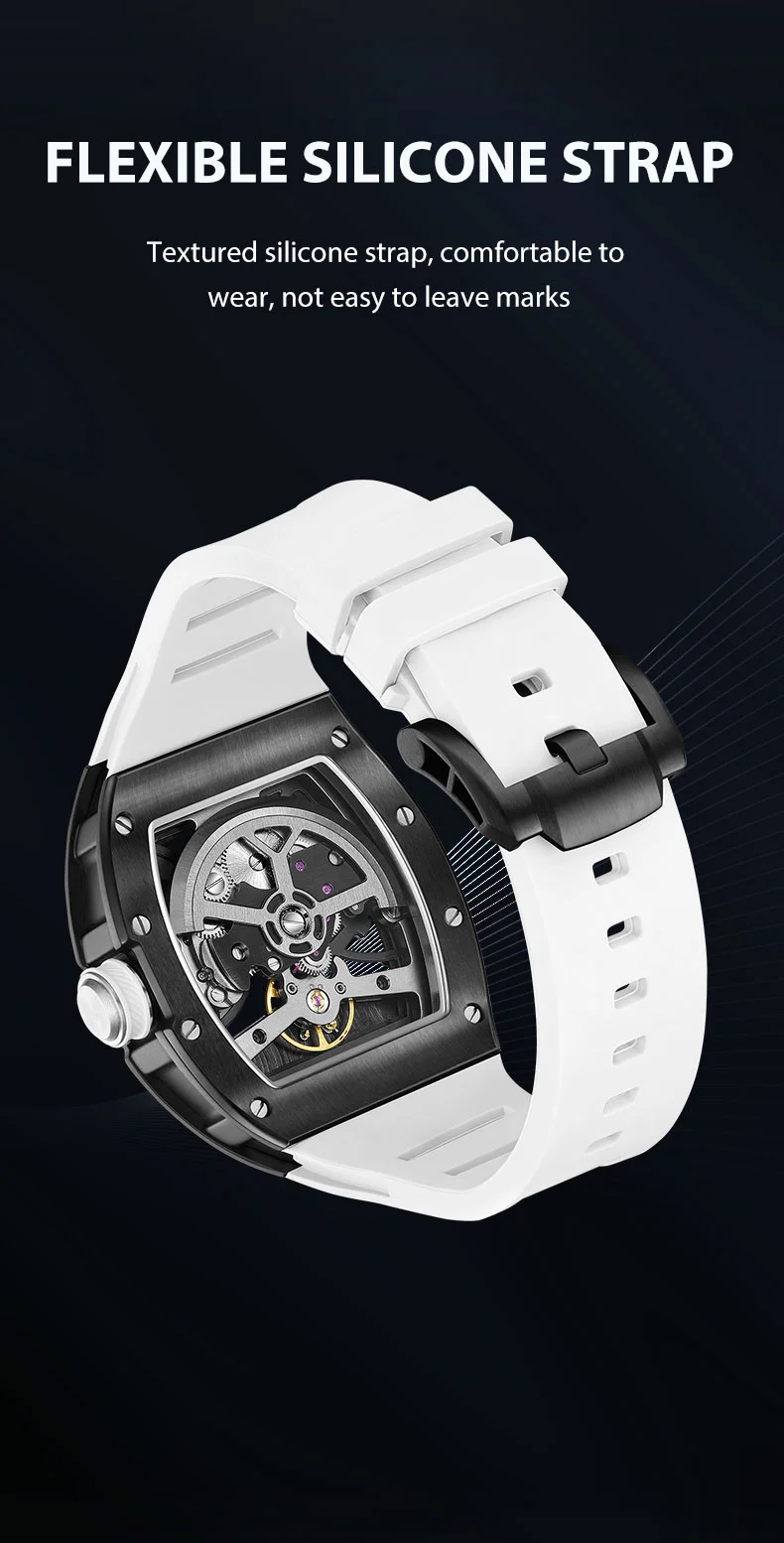 CHANCE 919014 Tourbillon Watch &ndash; Carbon Fiber Case, Skeleton Dial, Luxury Mechanical Men&rsquo;s Watch