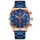 Mini Focus Blue Chronograph Watch for Men Stainless Steel