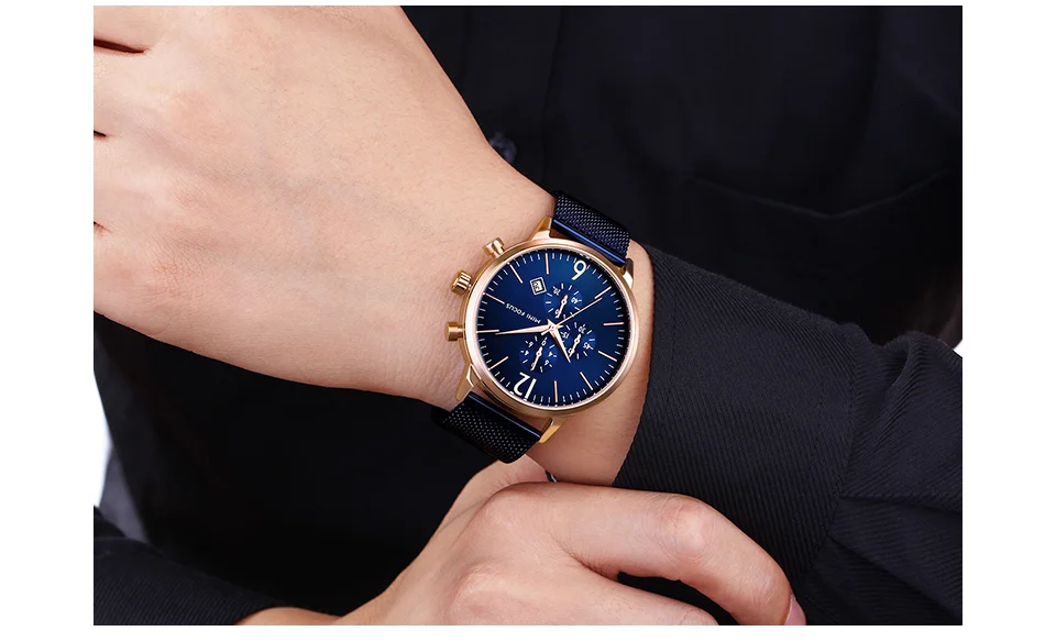 MINI FOCUS MF0185G Men’s Luxury Quartz Watch | Waterproof Factory Price Stainless Steel Strap