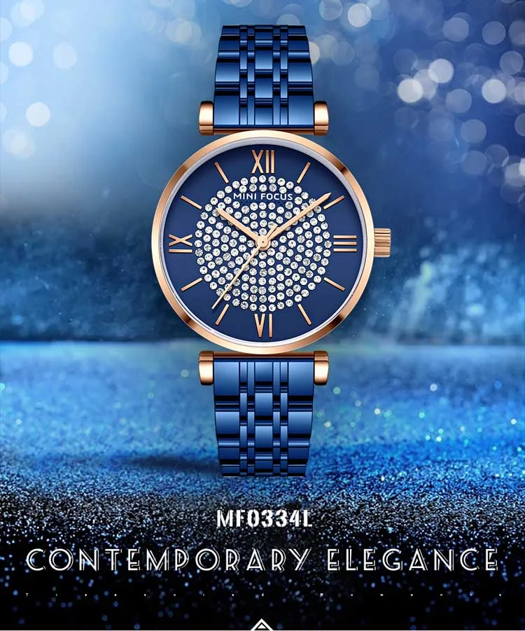 Wholesale Girls Quartz Watch with Starry Dial – Stainless Steel Luminous Watch by MINI FOCUS