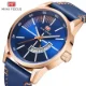 MINI FOCUS Men's Luxury Quartz Watch Genuine Leather