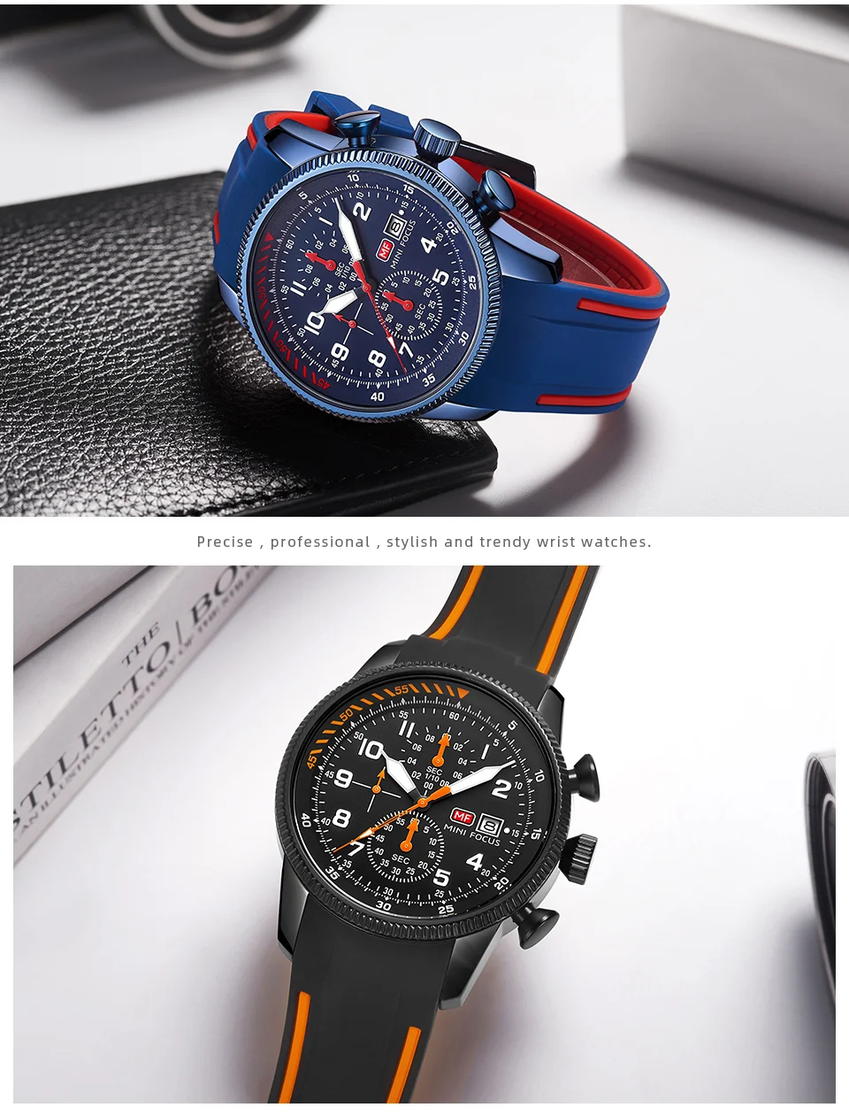 Mini Focus Luxury Silicone Sport Chronograph Men’s Quartz Watch | Waterproof Multifunction Business Wristwatch