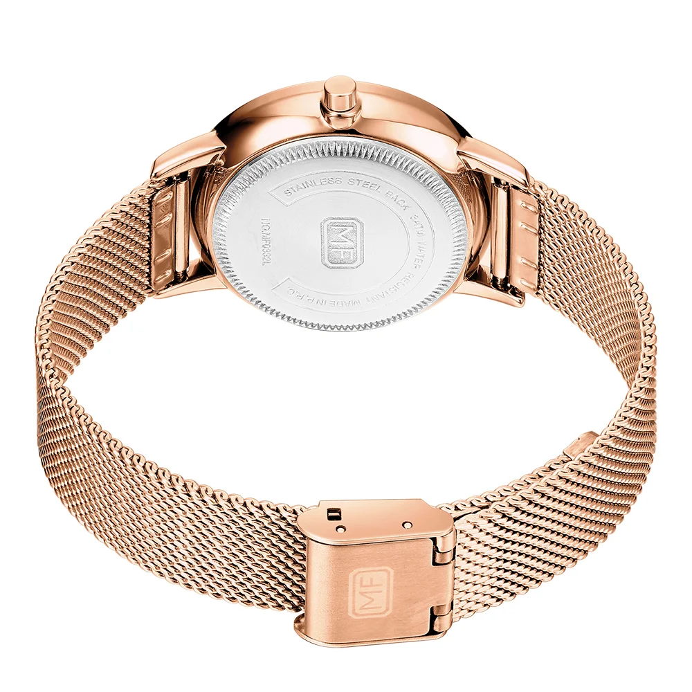 MINI FOCUS MF0332L women's Quartz Watch Mesh Steel