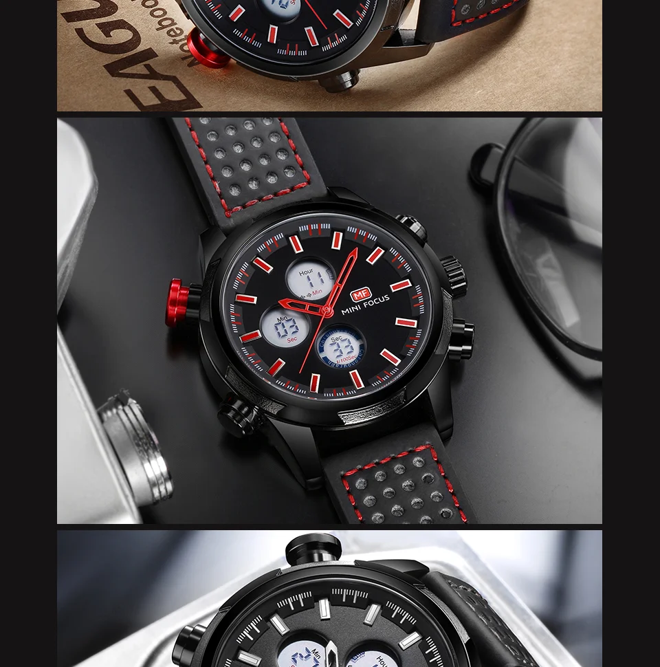 Mini Focus MF0066G Men’s Digital Sports Watch | 3ATM Waterproof Quartz & Electronic Movement | Factory Wholesale