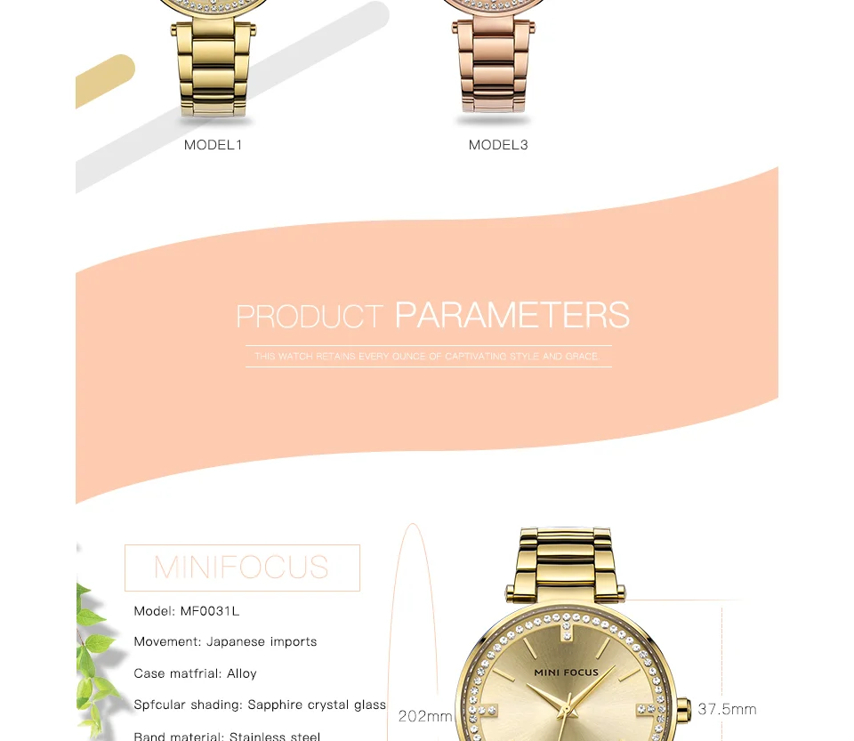 Mini Focus MF0031L Women’s Business Quartz Watch | Fashion Casual Lady Wristwatch | Factory Wholesale Supplier