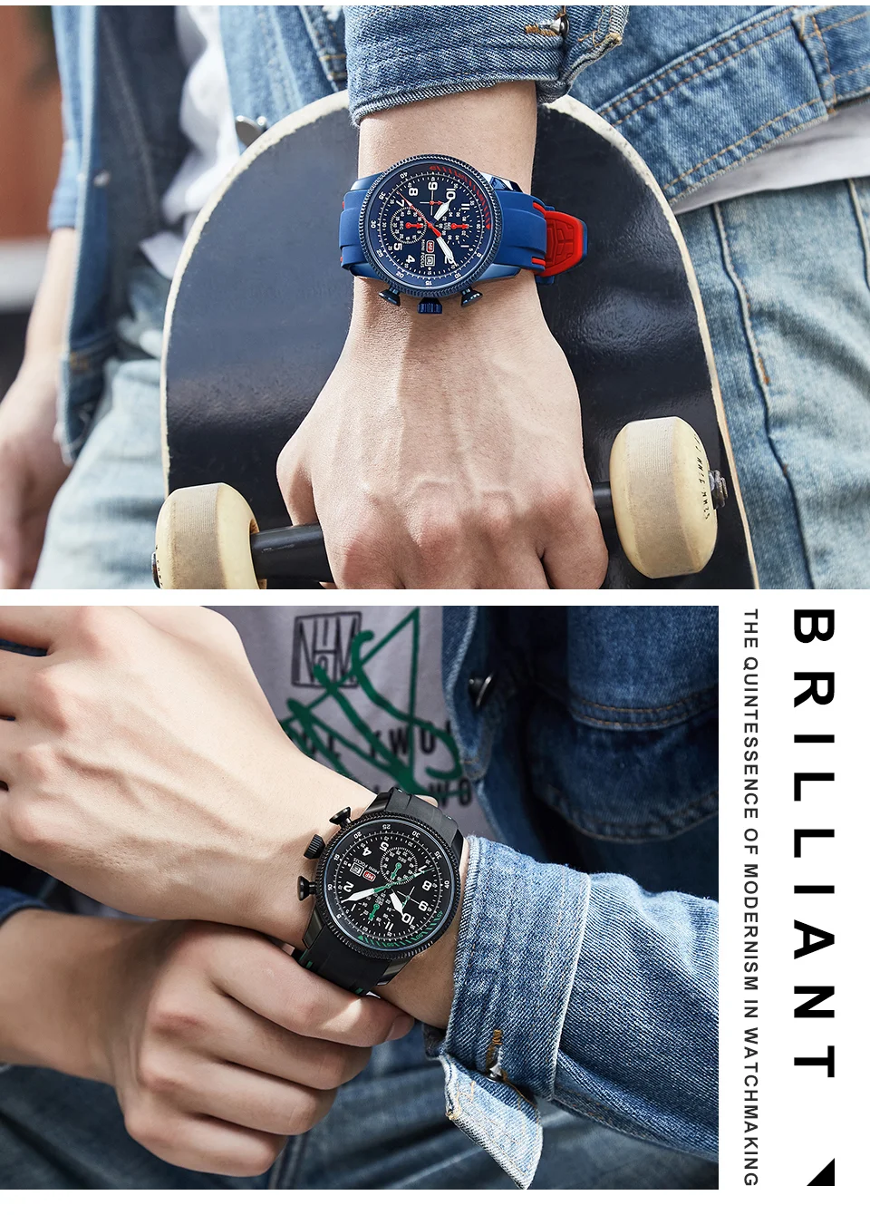 Mini Focus Luxury Silicone Sport Chronograph Men’s Quartz Watch | Waterproof Multifunction Business Wristwatch