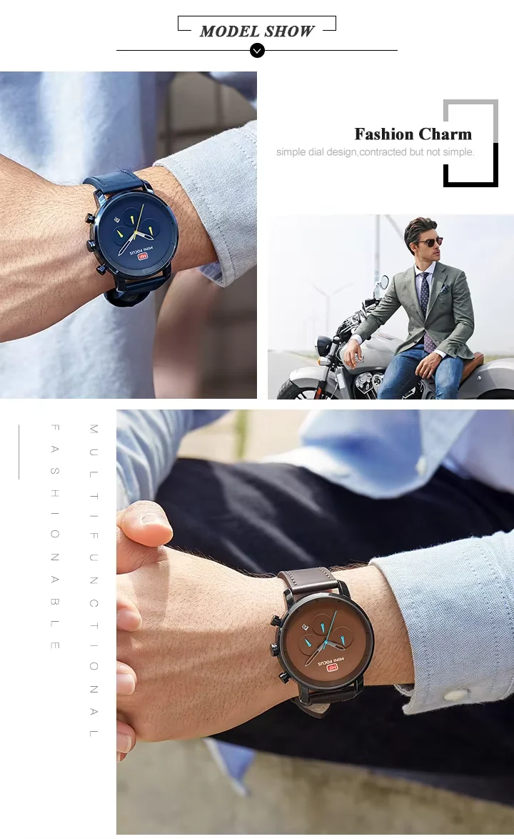 Mini Focus MF0102G Men’s Minimalist Quartz Watch | Genuine Leather | Factory Wholesale