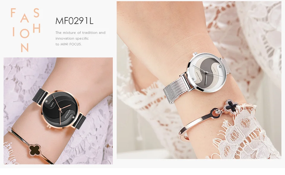 Elegant Women’s Quartz Watch with Gold Mesh Strap – Mini Focus Factory Wholesale