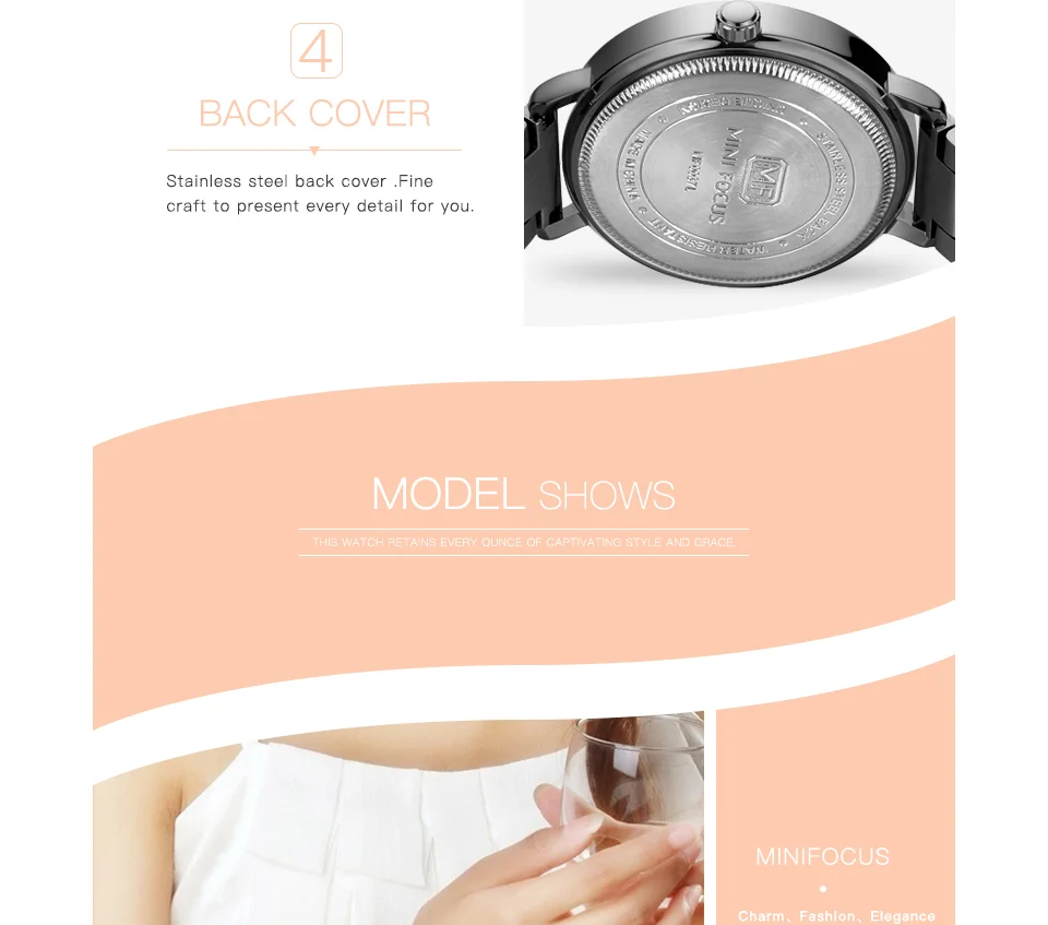 Mini Focus MF0037L Women's Quartz Watch | Diamond Dial Stainless Steel Bracelet | Japan Movement Wholesale