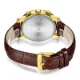 Fashion Leather Chronograph Watch for Men Classic Quartz