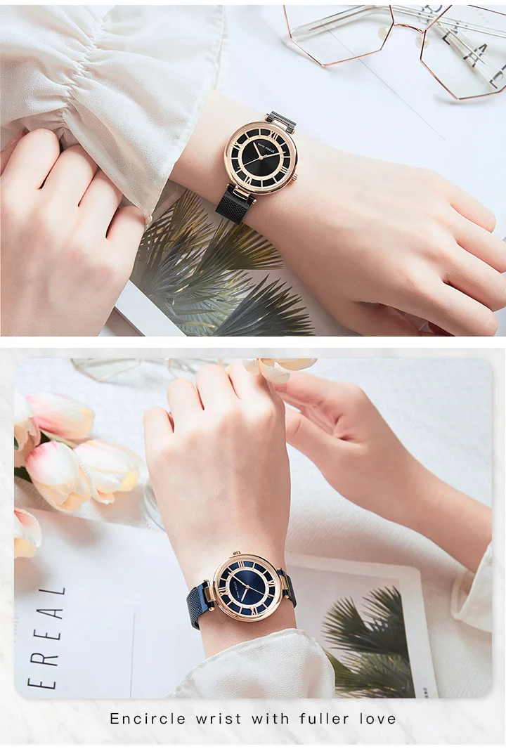 Mini Focus MF0234L Ladies’ Luxury Slim Quartz Watch | Stainless Steel Mesh Business Dress Watch