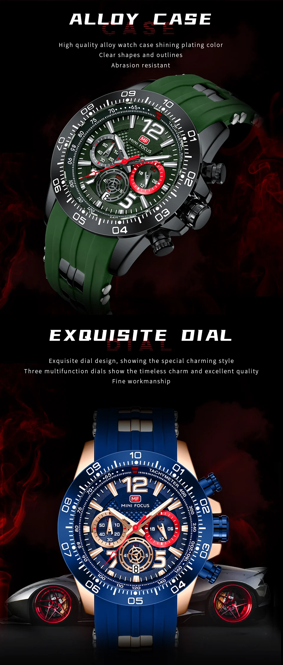 Mini Focus Men’s Sports Chronograph Watch – Luminous, Waterproof, Factory Wholesale