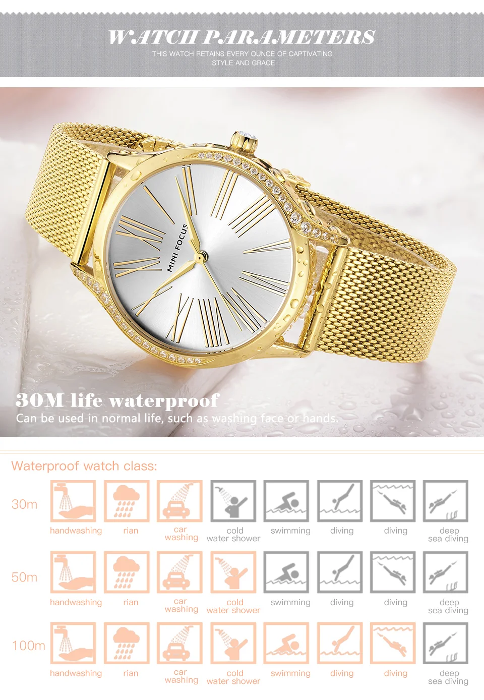 Mini Focus Luxury Women’s Quartz Watch | Factory Direct Sale Waterproof Leather Strap Wristwatch