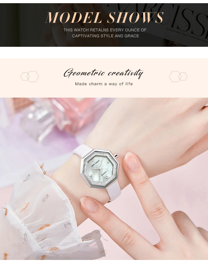 MINI FOCUS Elegance Shenzhen Women Timepiece – Stainless Steel Strap Waterproof Small Leisure Watch