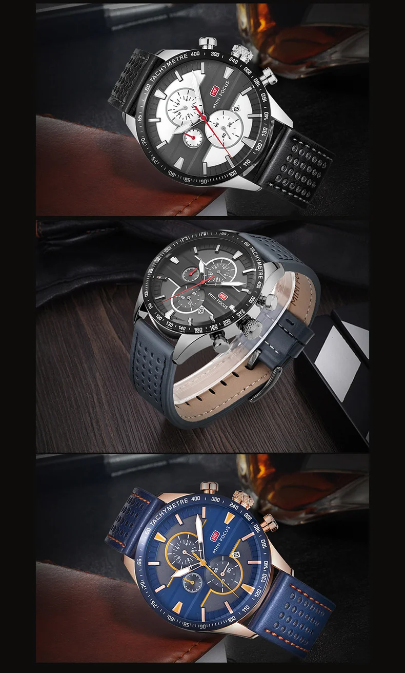 MF0002G Mini Focus Men’s Fashion Sport Watch | Quartz Calendar Waterproof Luminous