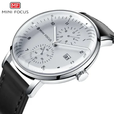 Mini Focus Men's Business Quartz Watch Leather Strap