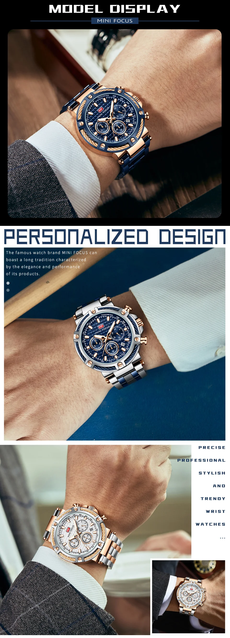 New Arrival Chronograph Quartz Men's Watch MINI FOCUS Luxury Design for Wholesale