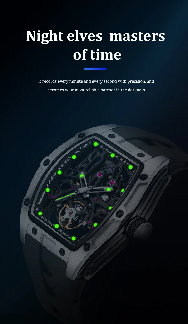 CHANCE 91981 Wholesale Luxury Tourbillon Watch Sky Blue Dial, Steel Case, Automatic Mechanical Watch for Men