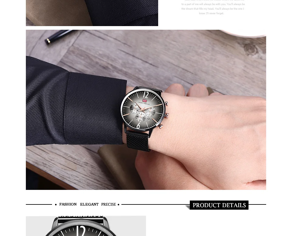 Mini Focus MF0114 Men’s Blue Quartz Watch | Ultra Thin Mesh Strap | 24H Date | Factory Wholesale