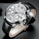 Fashion Leather Chronograph Watch for Men Classic Quartz