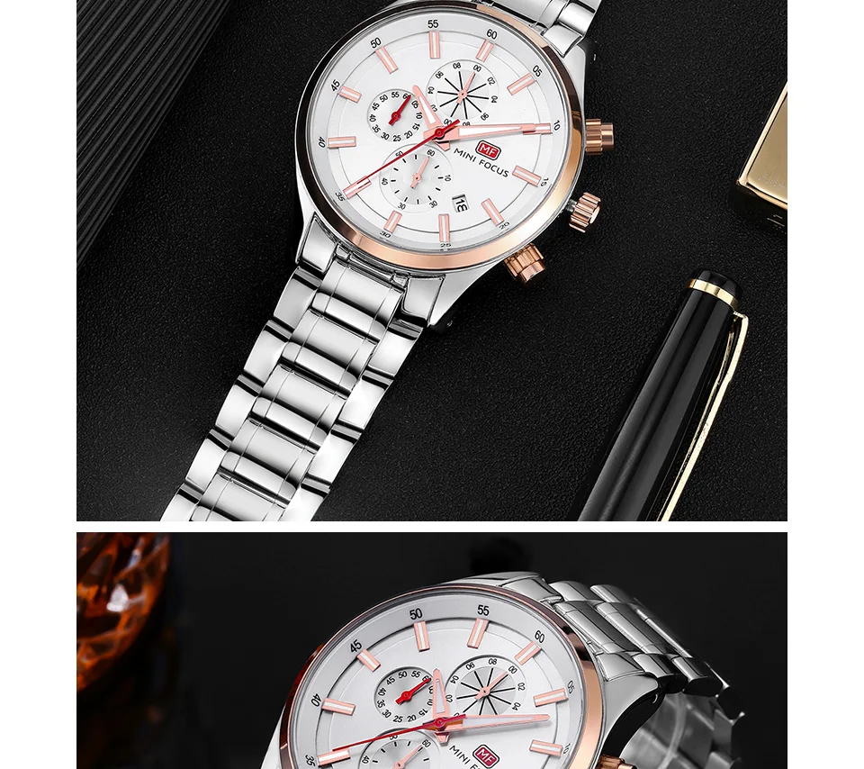 Mini Focus 0081 Men's Quartz Watch | High Quality Luminous Date Waterproof Band Fashion Accessory