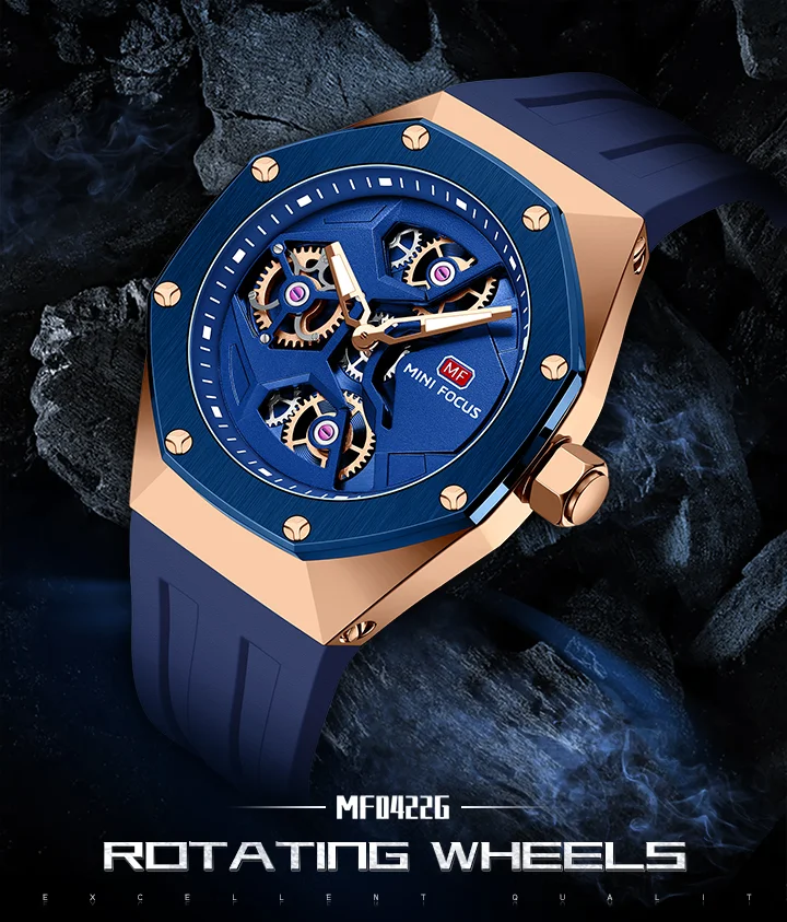 Mini Focus Sporty Quartz Watch for Men Waterproof Silicone Strap OEM Supplier