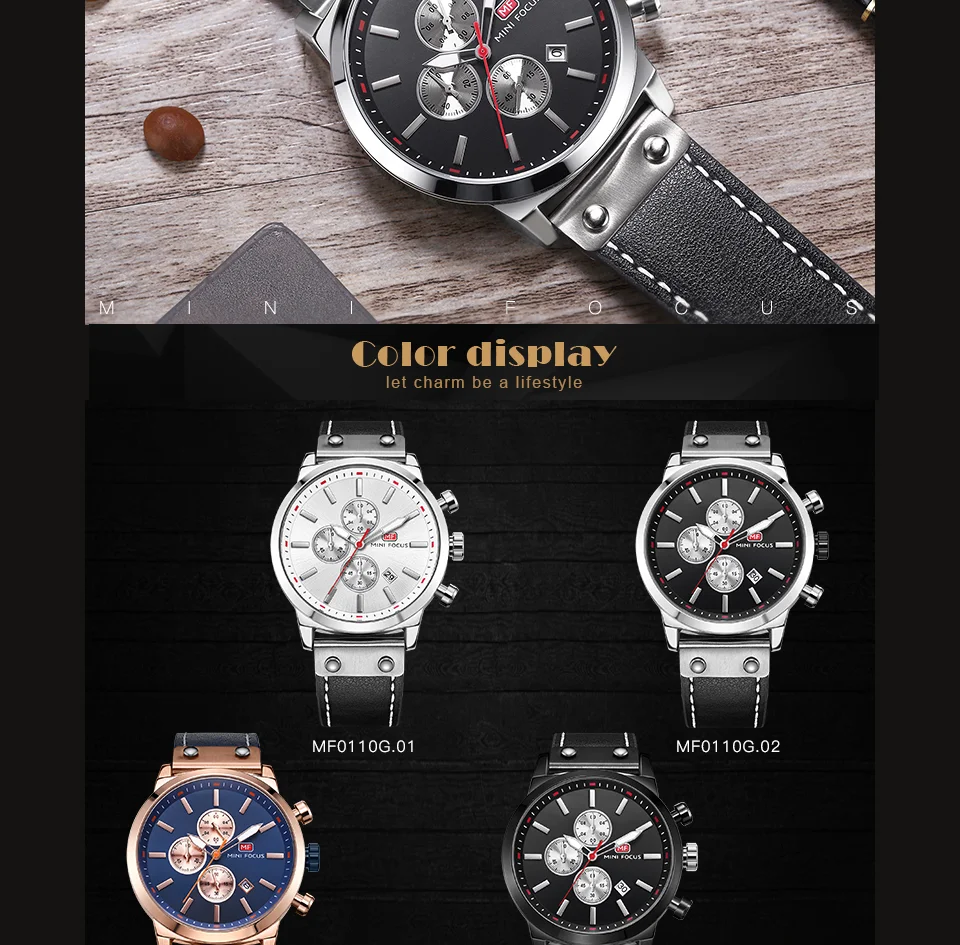Mini Focus MF0110G Men’s Luxury Sports Quartz Watch | Chronograph & Waterproof | Factory Wholesale