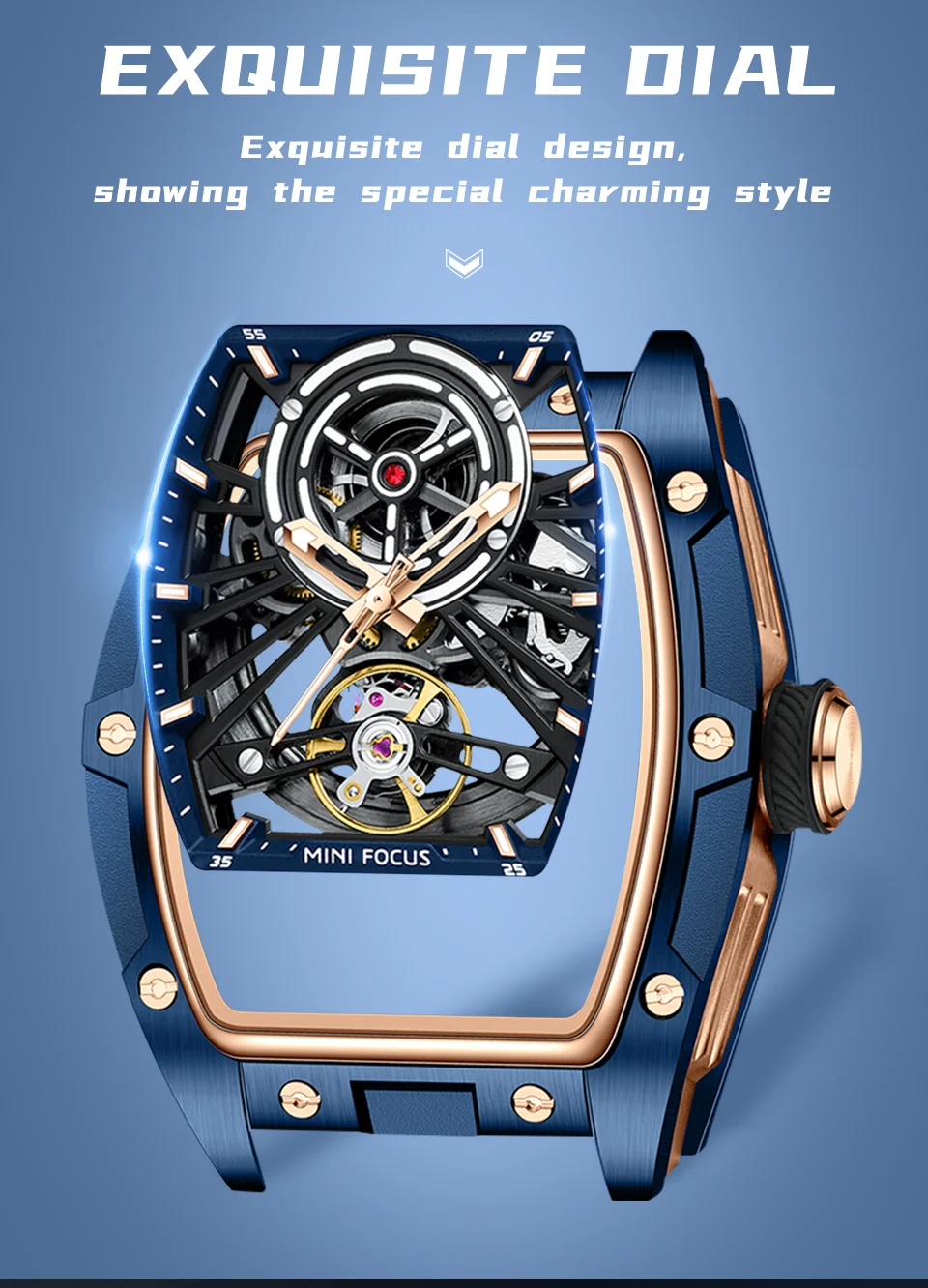 Luxury Automatic Mechanical Sports Watch for Men | Mini Focus MF0603G