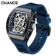 Men’s Carbon Fiber Automatic Watch – Luxury Hollow Dial